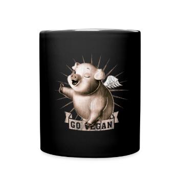 Go Vegan - Mug uni - noir - Devant