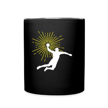 Ballon de joueur de handball sport handball - Mug uni - noir - Devant