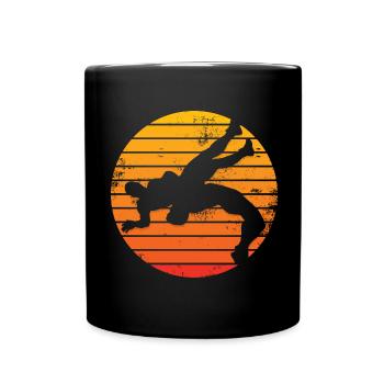 Retro wrestler - Full Colour Mug - black - Front