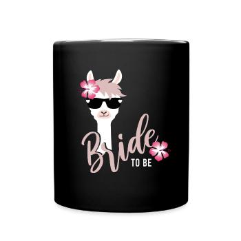 Bride Lama JGA Hochzeit Team Gruppenshirt 1 - Tasse einfarbig - Schwarz - Vorne