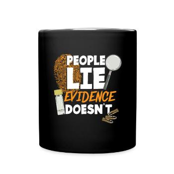 Forensic Scientist Gift Crime Scene Investigator - Full Colour Mug - black - Front