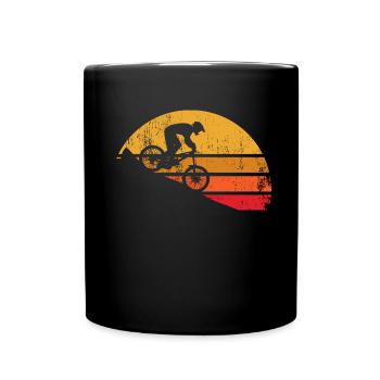VTT descente vintage - Mug uni - noir - Devant