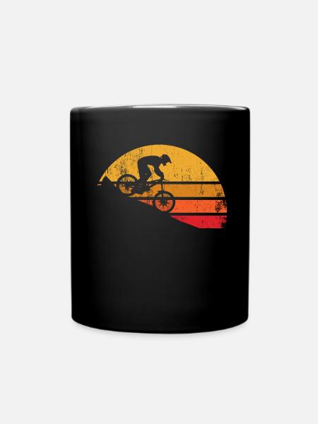 Mountain Bike Downhill Vintage - Tasse einfarbig - Schwarz
