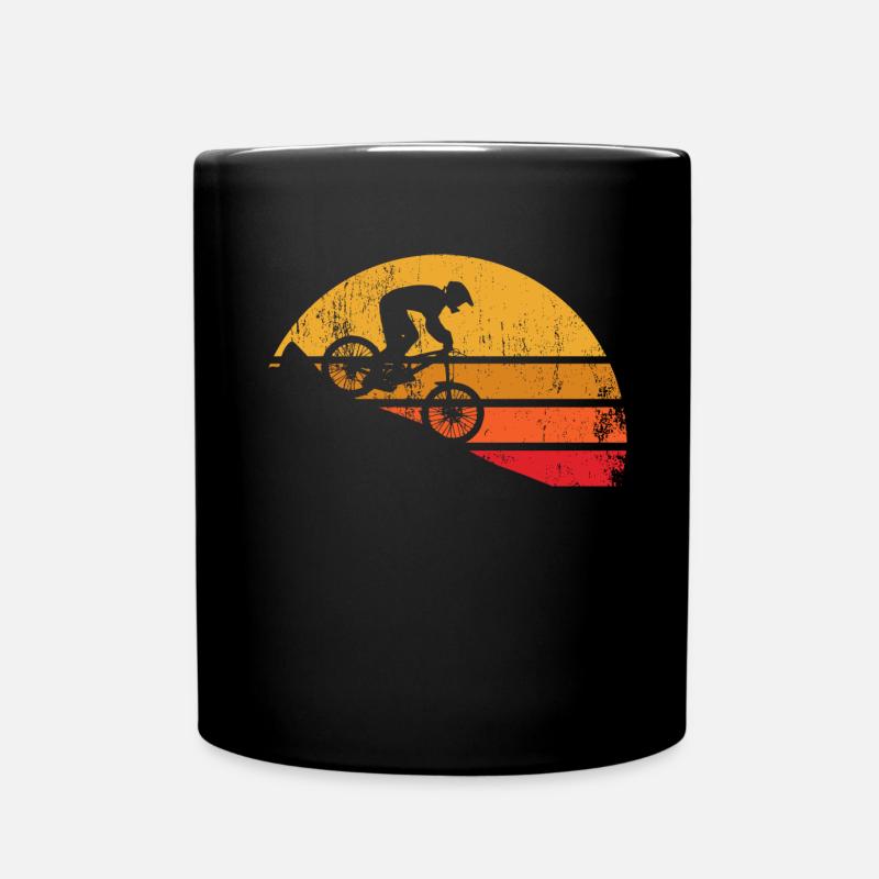 Mountain Bike Downhill Vintage - Tasse einfarbig - Schwarz