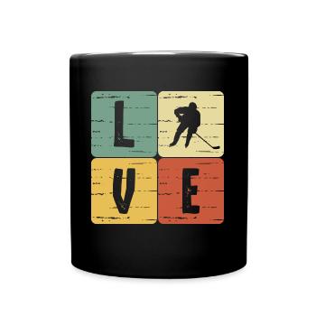 Hockey sur glace - Mug uni - noir - Devant