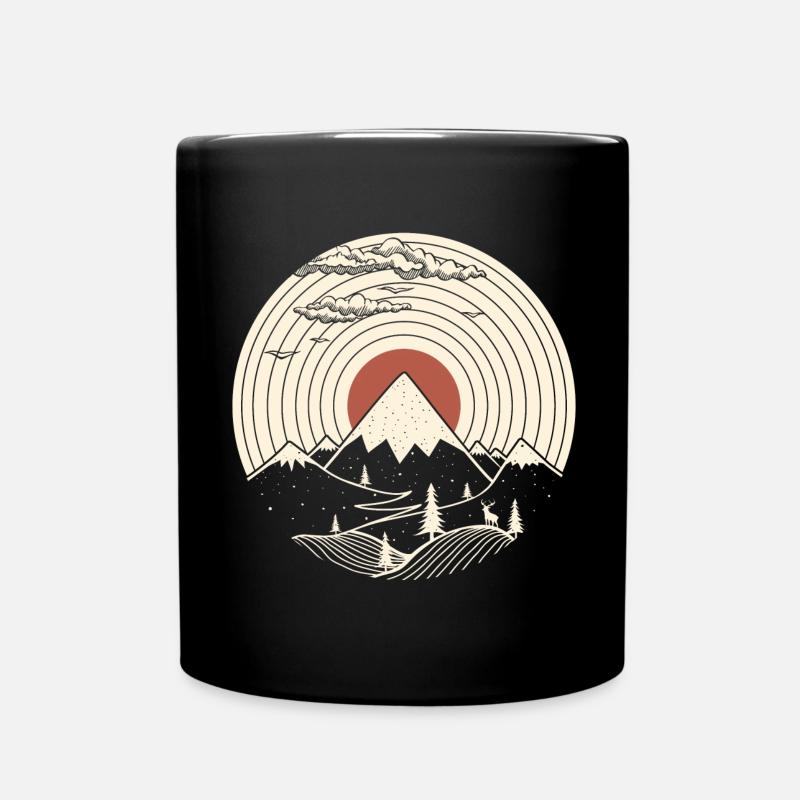 Vinyl Berg Natur - Tasse einfarbig - Schwarz