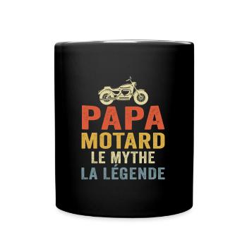 t-shirt papa motard le maythe légende - Mug uni - noir - Devant
