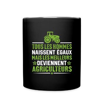 les meilleurs deviennent agriculteurs - Mug uni - noir - Devant