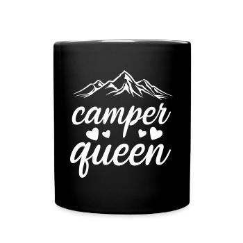 Camping Queen - Mug uni - noir - Devant