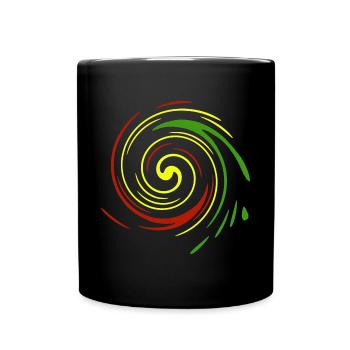 Rasta Strudel - Reggae - Tasse einfarbig - Schwarz - Vorne