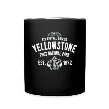 Yellowstone national park - Mug uni - noir - Devant