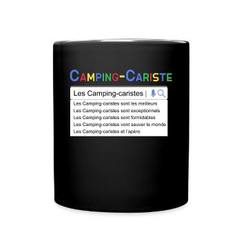 Camping-cariste Humour Camping-car Homme Et Femme - Mug uni - noir - Devant