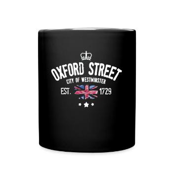 Vintage Oxford Straße - Tasse einfarbig - Schwarz - Vorne