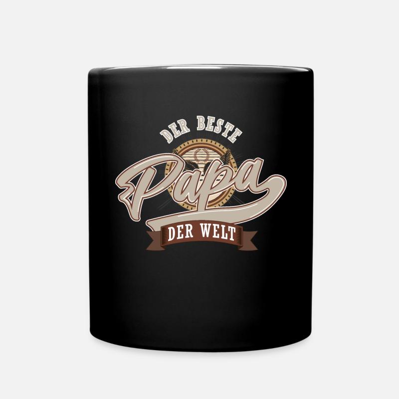 Bester Papa der Welt - Tasse einfarbig - Schwarz