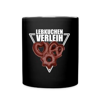 Lebkuchen Verleih - Tasse einfarbig - Schwarz - Vorne