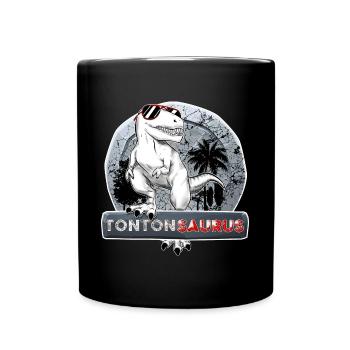 Tontonsaurus My Tonton Dinosaur Tearing - Full Colour Mug - black - Front