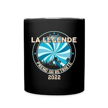 Retraité legende 2022 Idée Cadeau Homme - Mug uni - noir - Devant