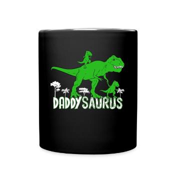 daddysaurus Family I Love My Dinosaurs Children - Mug uni - noir - Devant