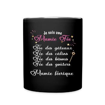 Mamie Fée mamie magique Cadeau Grand-Mère - Mug uni - noir - Devant