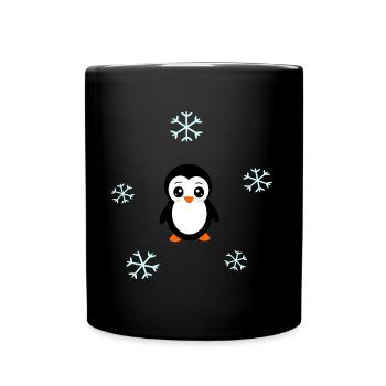 Kawaii Pinguin Kawaii Tiere Herz - Tasse einfarbig - Schwarz - Vorne