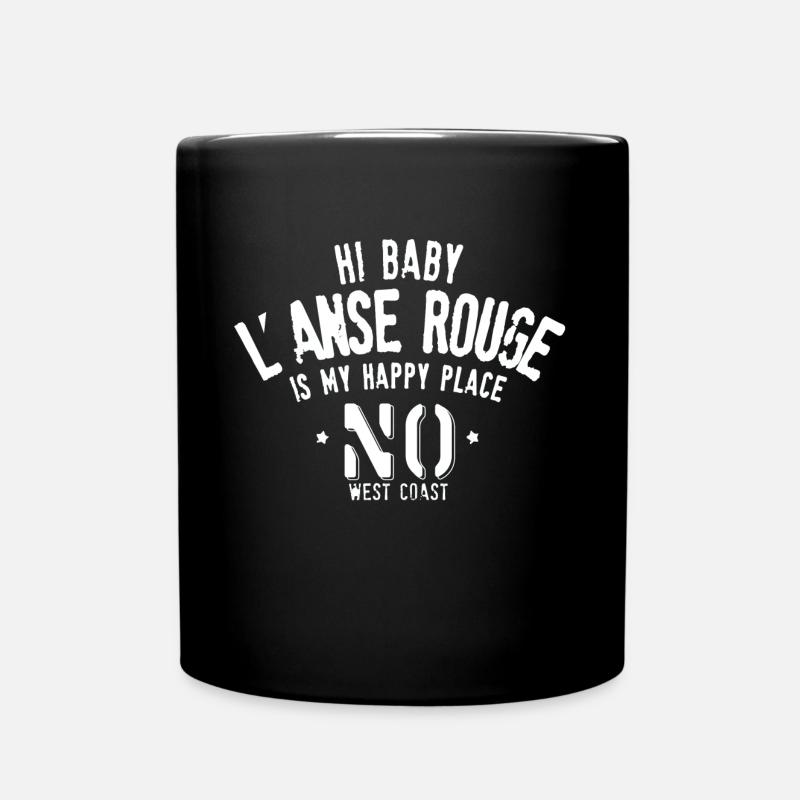 Noirmoutier l anse rouge Happy Place - Mug uni - noir