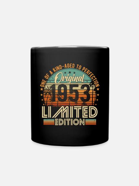Original 1953 Jahrgang Vintage Retro Geburtstag - Tasse einfarbig - Schwarz