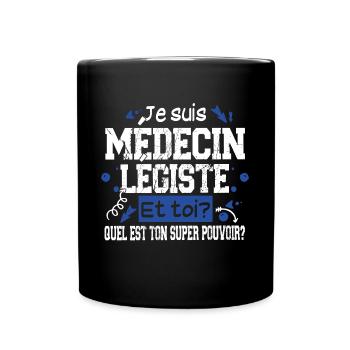 Médecin Légiste Super Pouvoir Cadeau Humour - Mug uni - noir - Devant