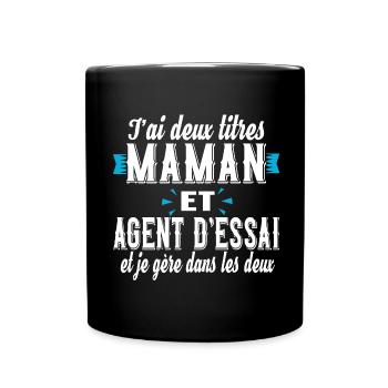 Agent d'Essai Maman Femme Ferroviaire Métier - Mug uni - noir - Devant