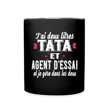 Agent d'Essai Tata Femme Ferroviaire Métier - Mug uni - noir - Devant