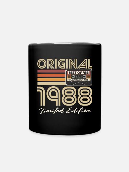 Original 1988 vintage vintage anniversaire rétro - Mug uni - noir