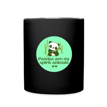 Pandas Are My Spirit Animal - Full Colour Mug - black - Front