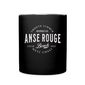Noirmoutier Anse rouge beach coul - Mug uni - noir - Devant