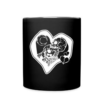 Skeletons in love - Full Colour Mug - black - Front