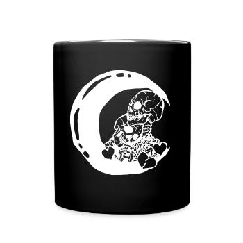 Squelettes amoureux - Mug uni - noir - Devant