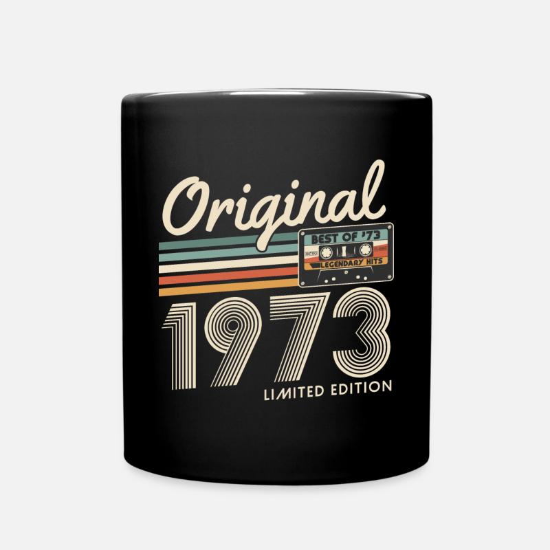 Né en 1973 Vintage Anniversaire Rétro - Mug uni - noir
