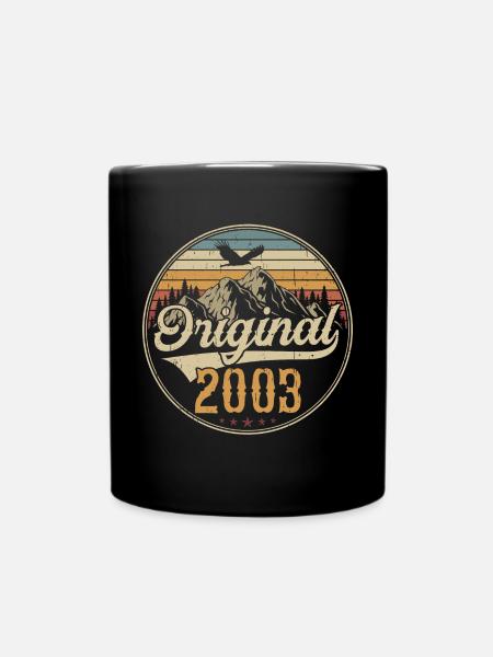 Original 2003 Jahrgang Vintage Geburtstag Geschenk - Tasse einfarbig - Schwarz