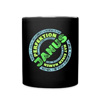 Perfektion Perfekt Janus - Tasse einfarbig - Schwarz - Vorne