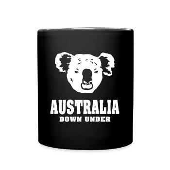 Koala - Koalabär - Tasse einfarbig - Schwarz - Vorne