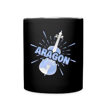 Violine Aragon - Tasse einfarbig - Schwarz - Vorne