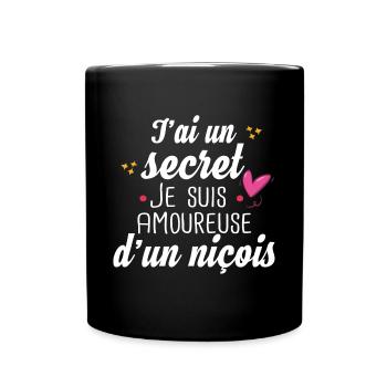 Nice Niçois Niçoise Amoureuse Cadeau Amour Humour - Mug uni - noir - Devant