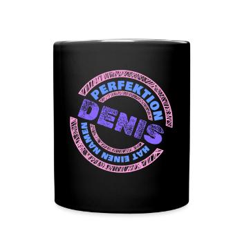 Vorname Denis - Tasse einfarbig - Schwarz - Vorne