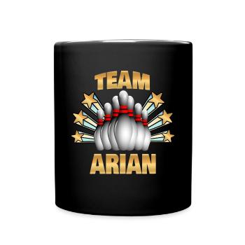 Kegeln Arian - Tasse einfarbig - Schwarz - Vorne