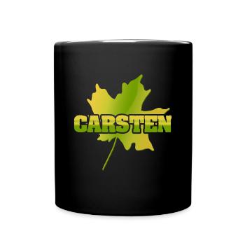 Geschenk für Carsten - Tasse einfarbig - Schwarz - Vorne