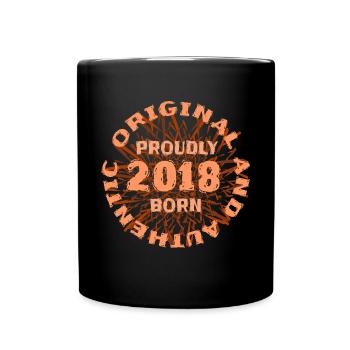 Jahr 2018 - Tasse einfarbig - Schwarz - Vorne