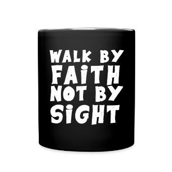 Walk by Faith Church Jésus-Christ Christian - Mug uni - noir - Devant