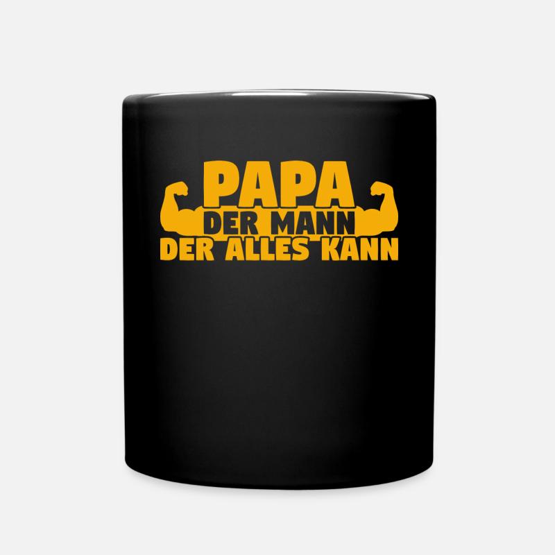 Papa Der Mann der Alles kann - Tasse einfarbig - Schwarz
