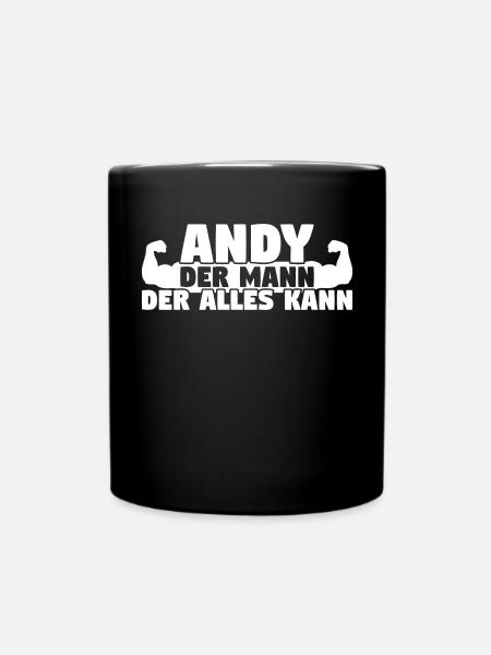 Andy Der Mann Der Alles kann - Tasse einfarbig - Schwarz
