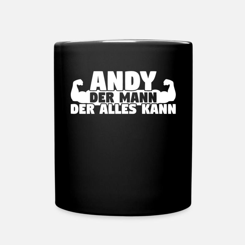 Andy Der Mann Der Alles kann - Tasse einfarbig - Schwarz