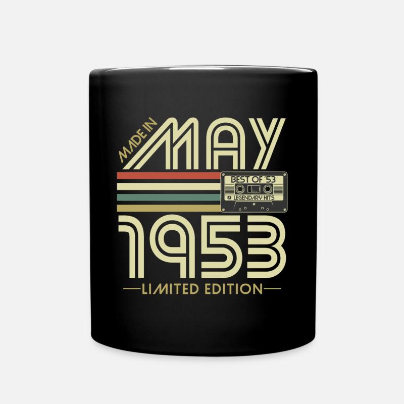 Mai 1953 Anniversaire Anniversaire Cadeau Rétro - Mug uni - noir