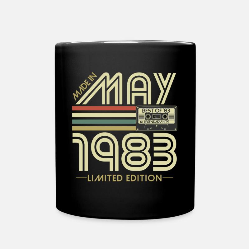 Mai 1983 Jahrgang Geburtstag Retro Geschenk - Tasse einfarbig - Schwarz